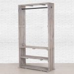 Wooden Clothing Rack with Shelves, Free Standing Clothing Storage, Closet  Organizer, Pipe and Wood Clothes Rack,