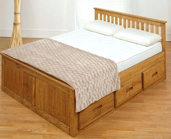 What are the benefits of wooden double
  beds with storage drawers ?