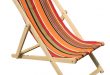 Orange Deckchairs | Wooden Folding Deck Chairs Skipping Stripes