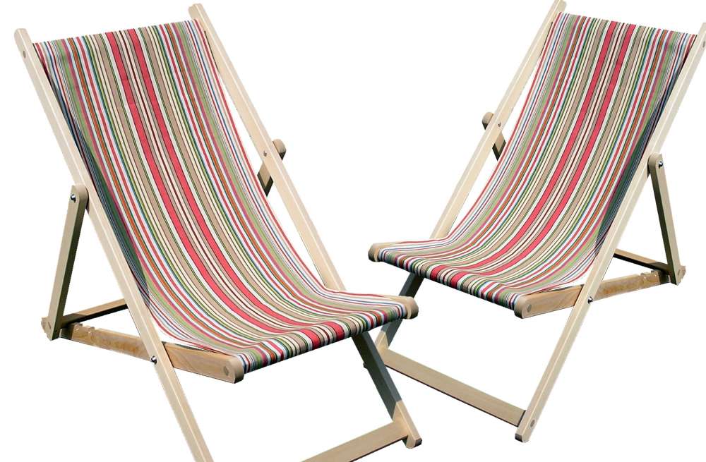 Coral Stripe Deckchairs Wooden Folding Deck Chairs Vintage Inside Remodel 5