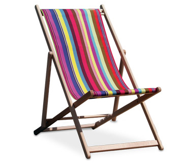 Folding Wooden Deck Chairs by Quel Objet in Briarcliff