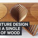Furniture design from a single slab of wood