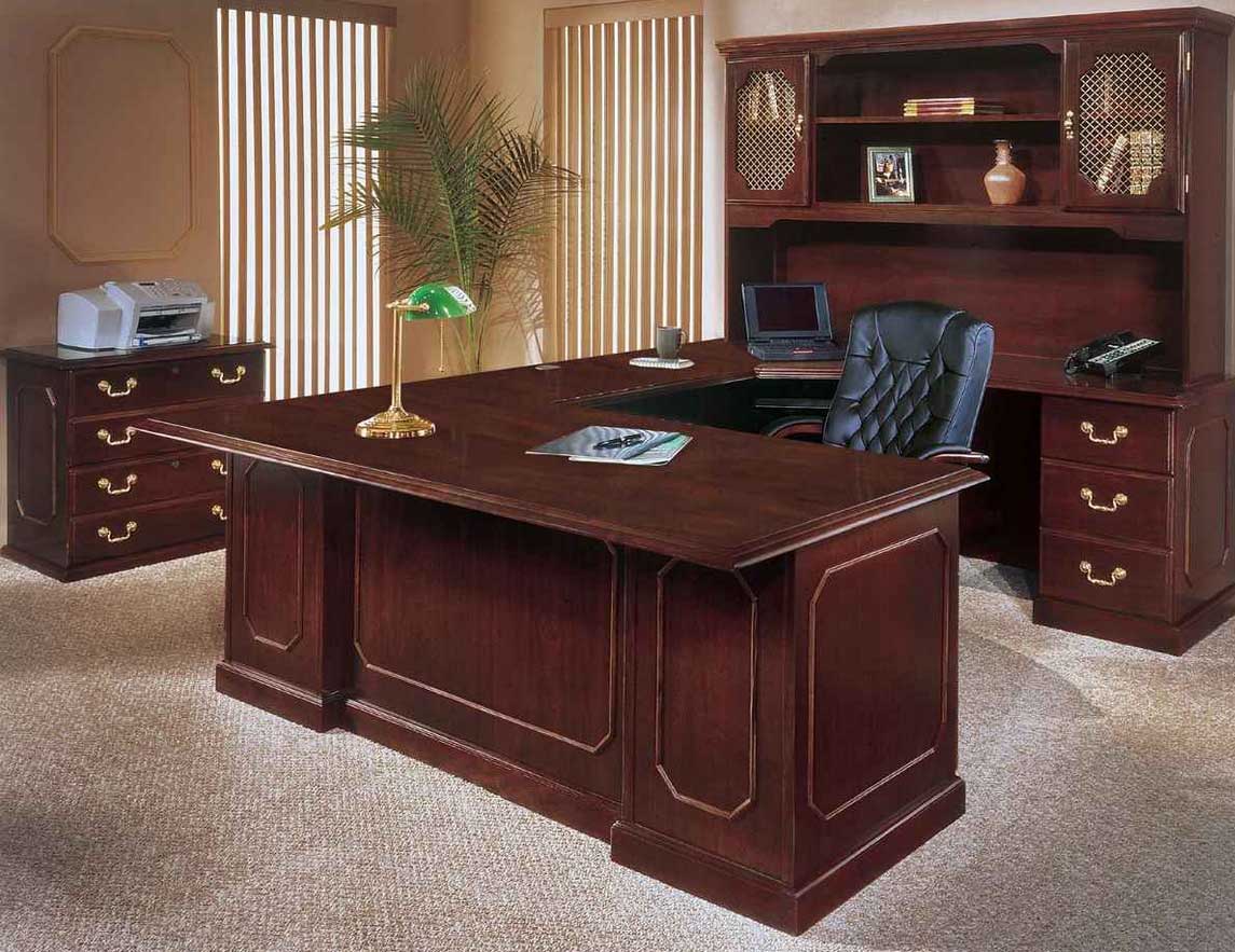 Wood Office Furniture Executive Spectacular Wood Office Desk