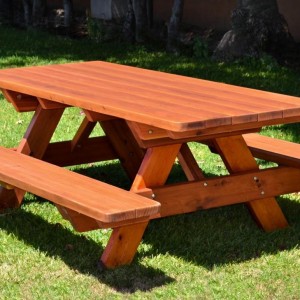 Wood picnic table rentals in the Hudson Valley