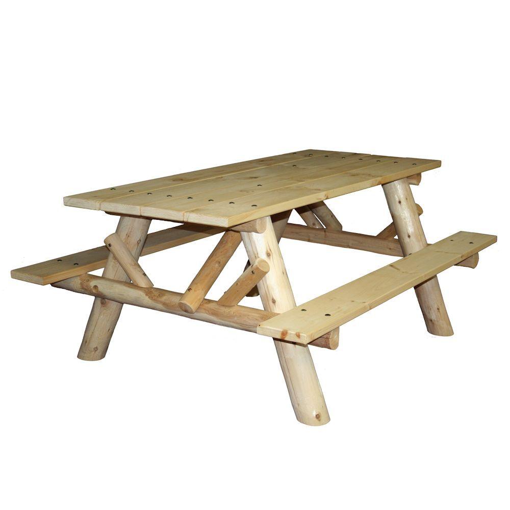 Patio Picnic Table with Attached Benches