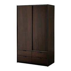 TRYSIL wardrobe w sliding doors/4 drawers