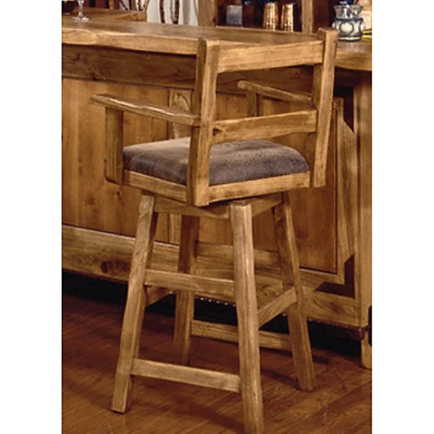 International Furniture 24-Inch Lodge Swivel Counter Stool with Arms