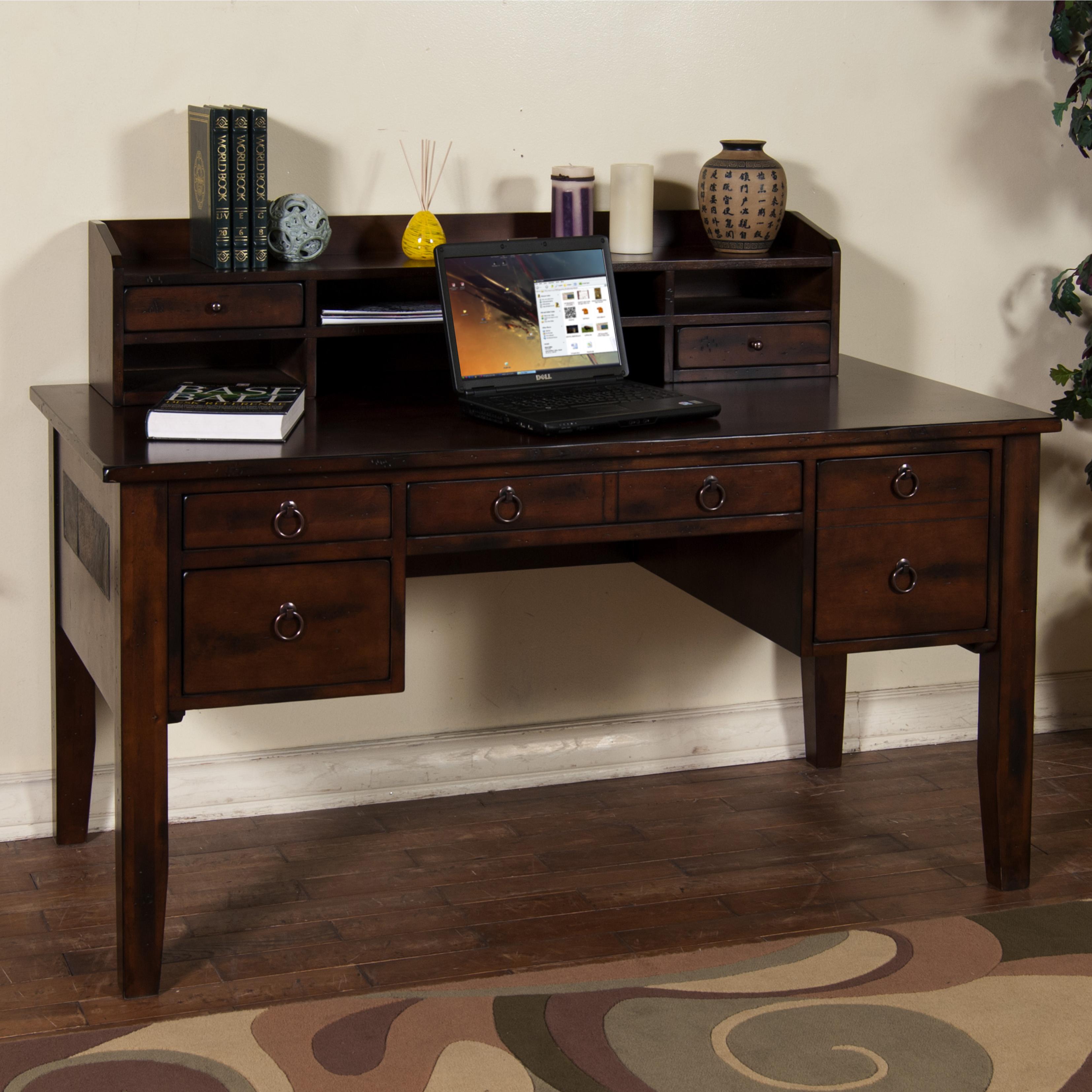 Writing Desk with Keyboard Drawer & Hutch