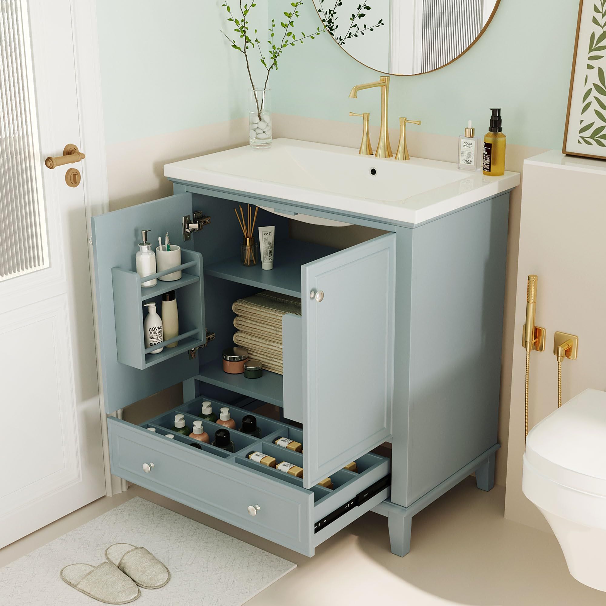 How to choose perfect bathroom
  vanity  cabinets with tops ?