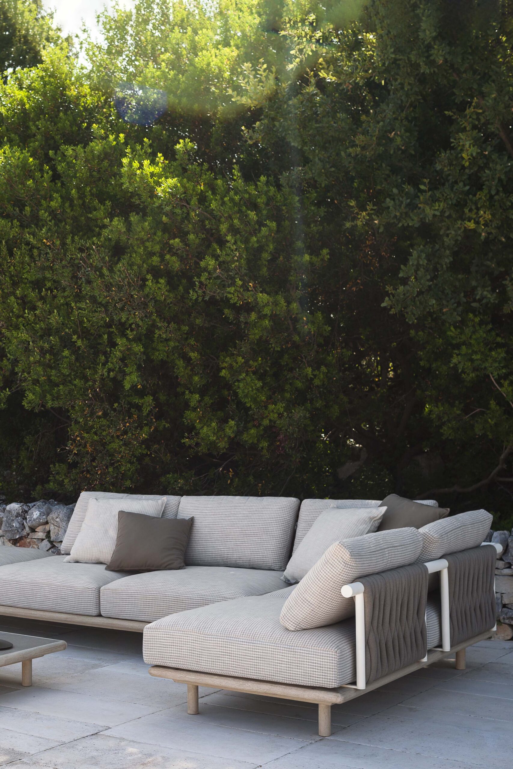 Utilise the outdoor space by fixing
  contemporary outdoor furniture