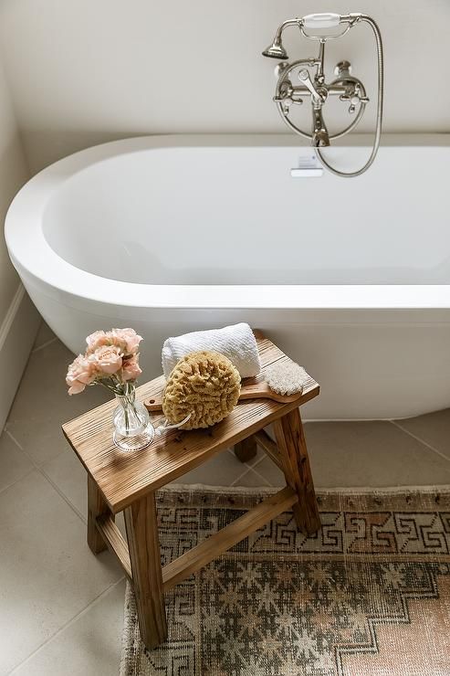 The simple additions for relaxing:
bathroom stool