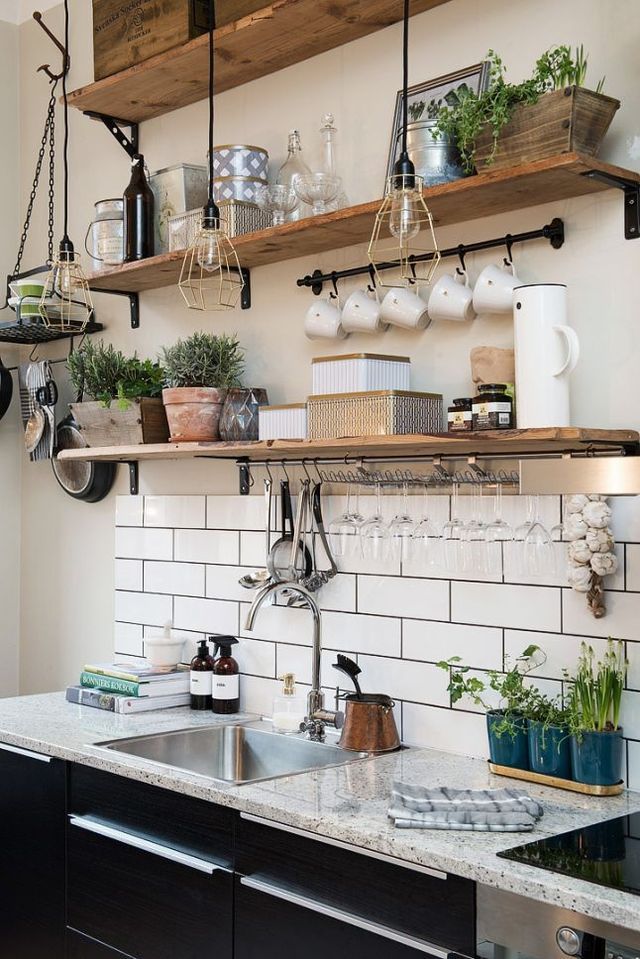 Exotic and interesting kitchen shelving
ideas