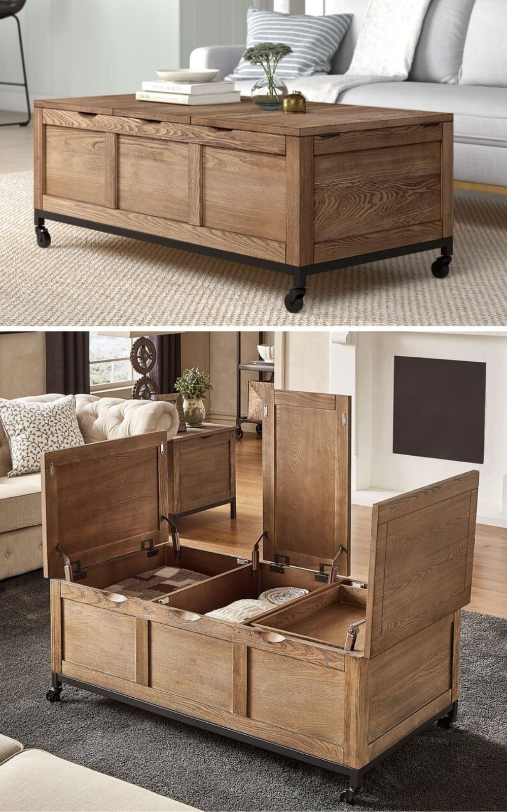 Do you want a square wood coffee
  table  with storage with extra storage
  space?
