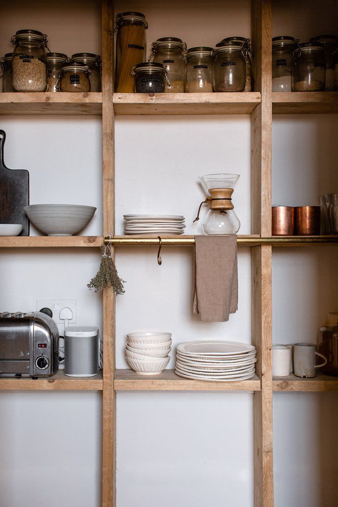 Decorating your kitchen with kitchen
shelves
