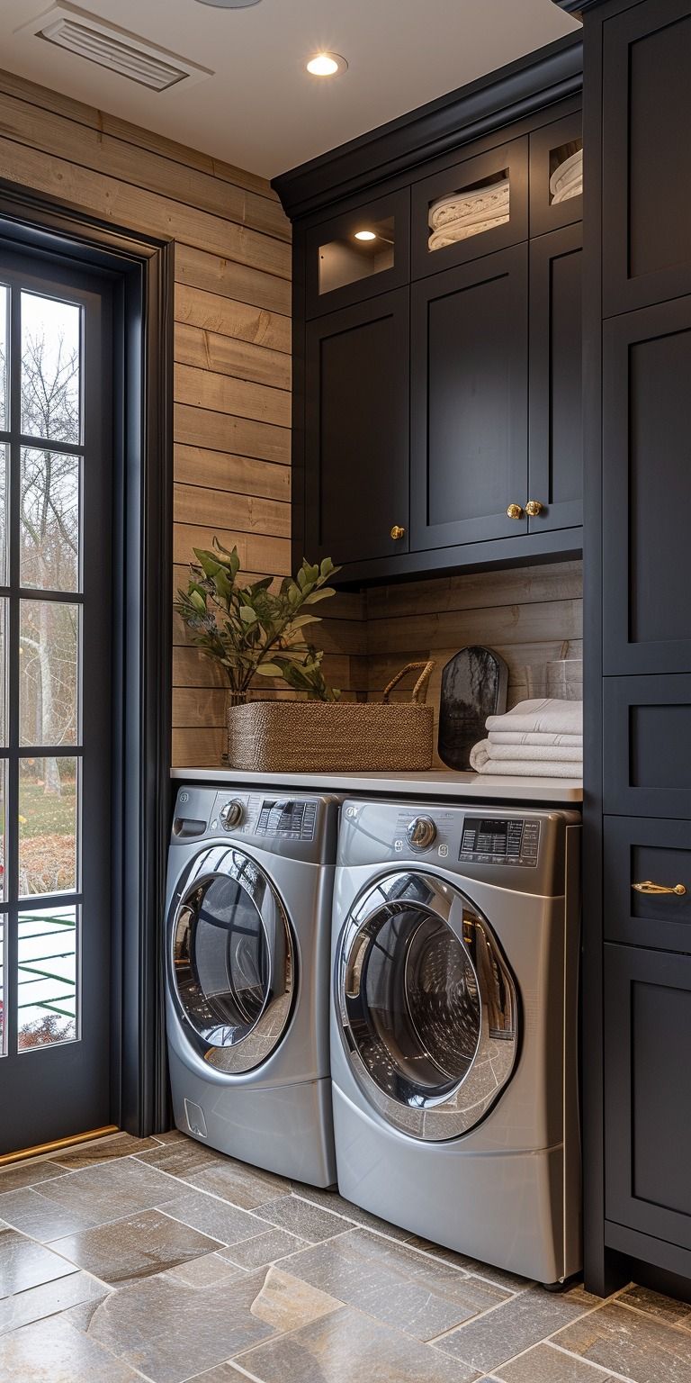 Cabinets used in the laundry room