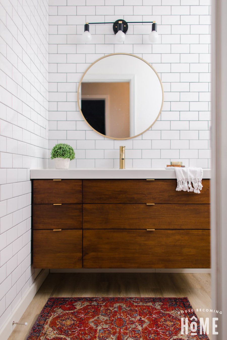 Stylish and classy floating bathroom
  vanity
