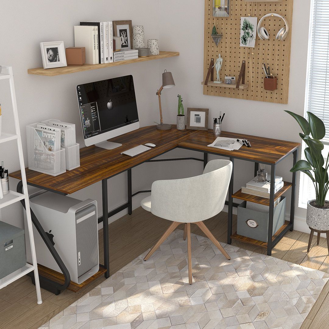 Beautiful corner computer desk for
small  spaces