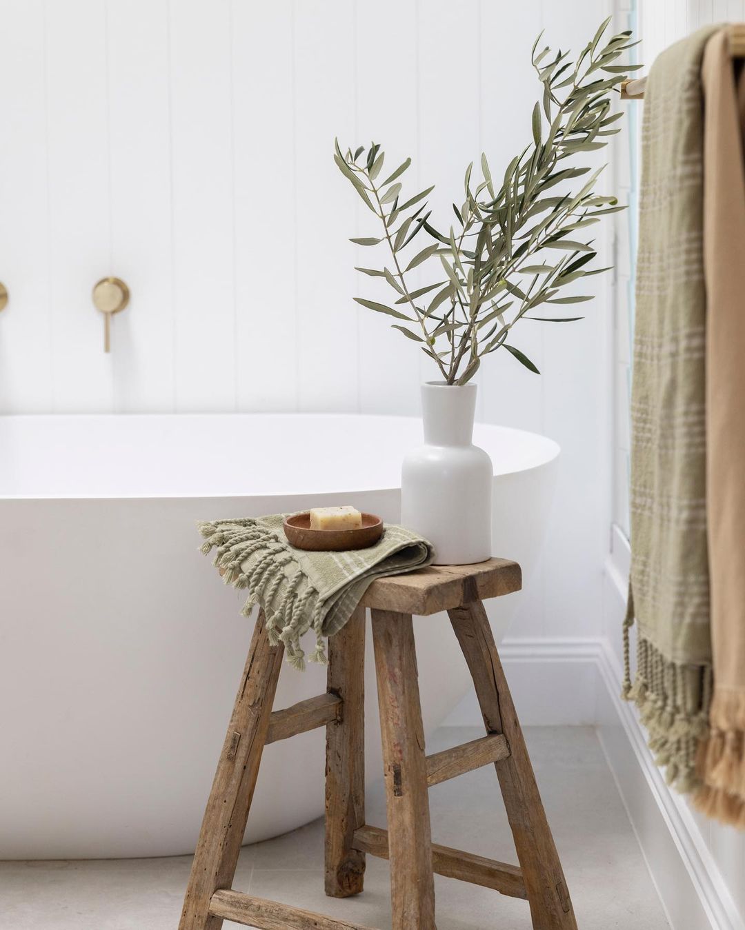 The simple additions for relaxing:
bathroom stool