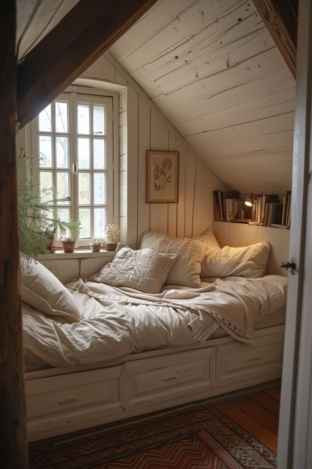 Charming Hideaway: Rustic Attic Bedroom Inspiration