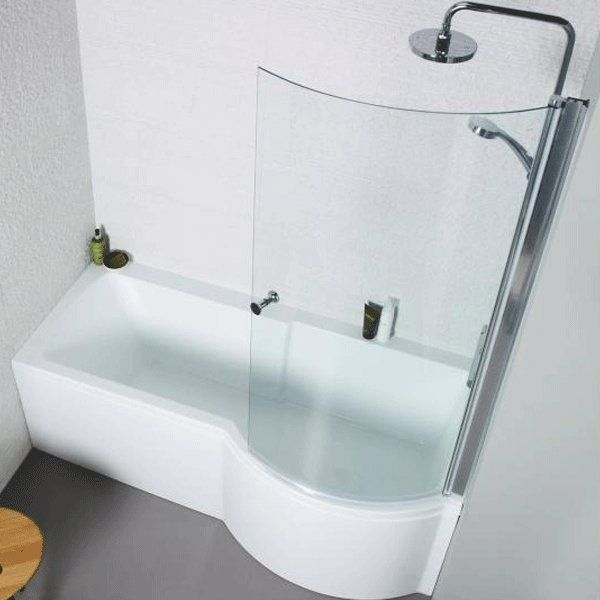 P shaped shower bath suites for calmness