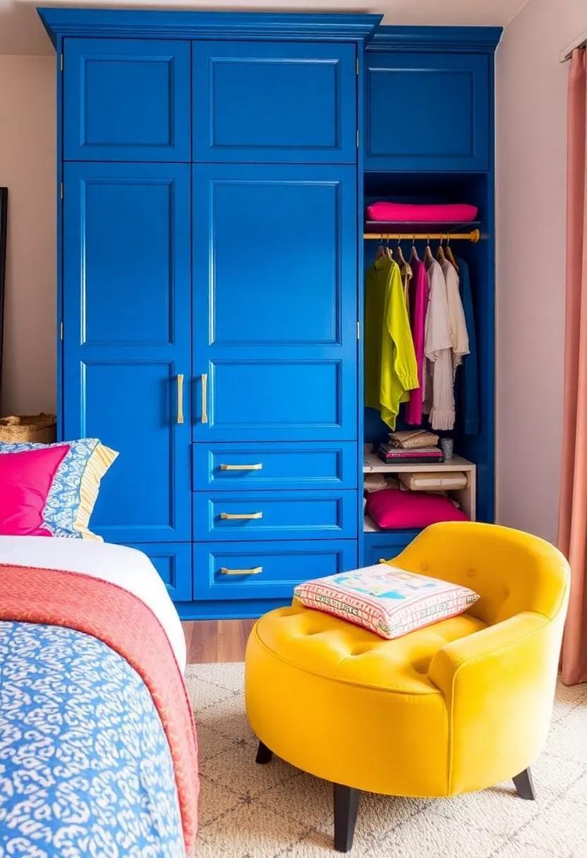 Vibrant Wardrobe Wonders: Bold Accents for Your Bedroom