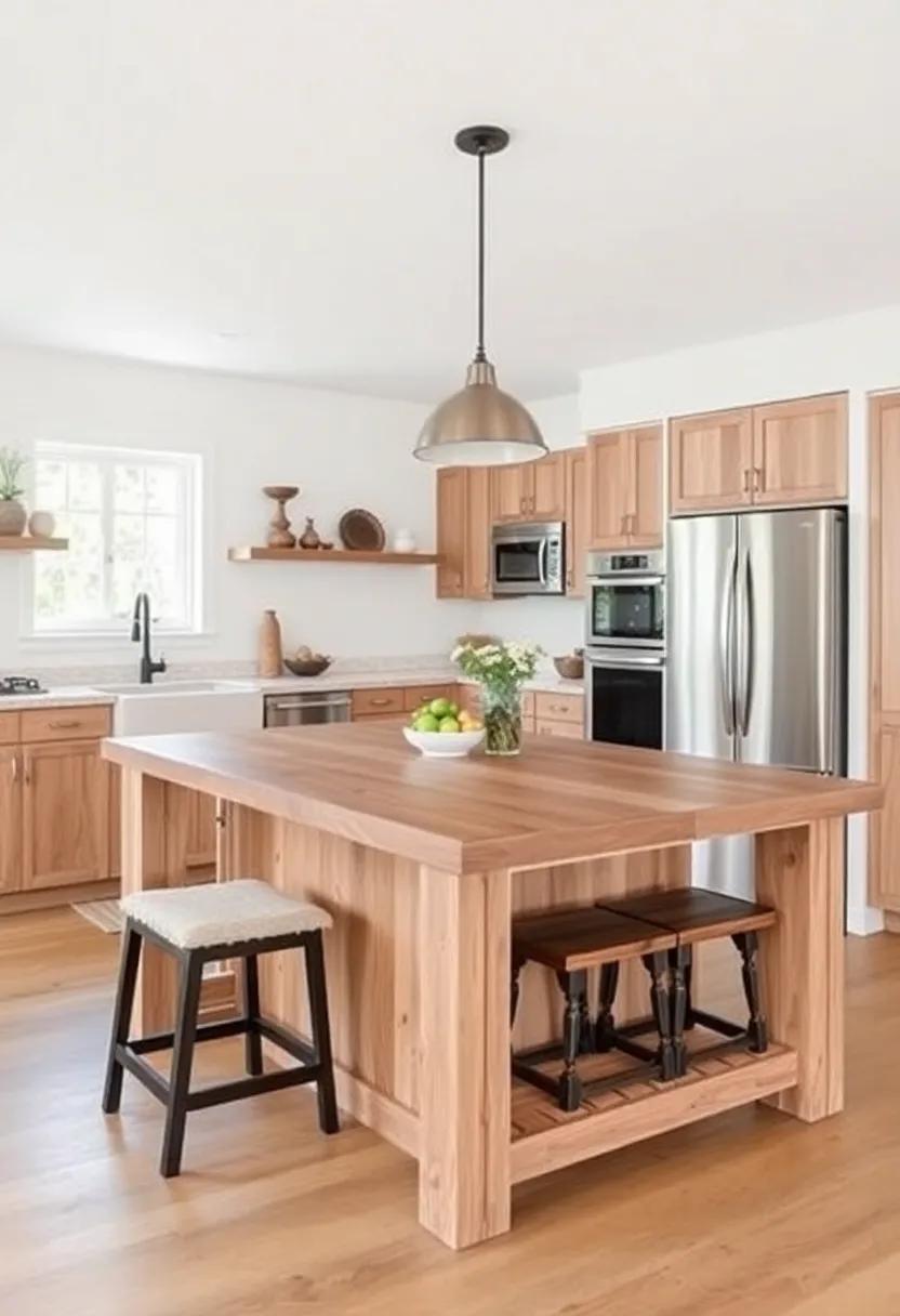 Charming Rustic Kitchen Islands: Stylish Seating Solutions