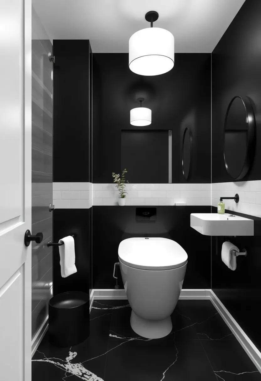 Timeless Elegance: Embracing the Black and White Two-Tone Bathroom Aesthetic
