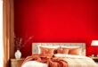 Creating a Cozy Retreat: Harmonizing Warm Red and Soft Brown in Your Bedroom