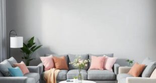 Transforming Gray Living Rooms: Embrace Pastel Accessories for a Fresh Pop of Color