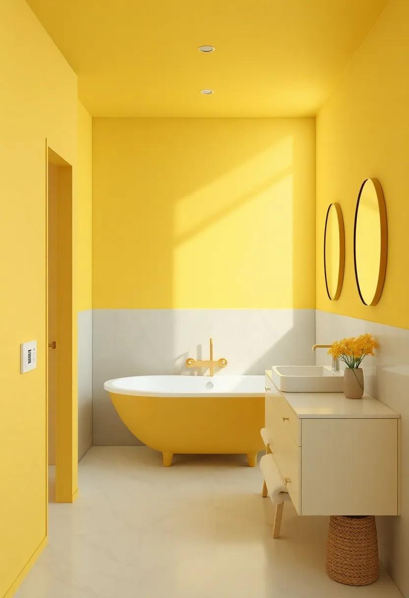 Brighten Up Your Bathroom⁣ with Sunny Yellows for a cheerful Atmosphere