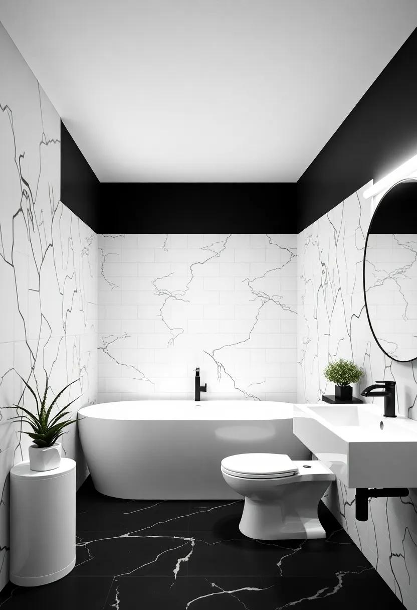 Incorporate Timeless Black and White for a Dramatic‌ Statement