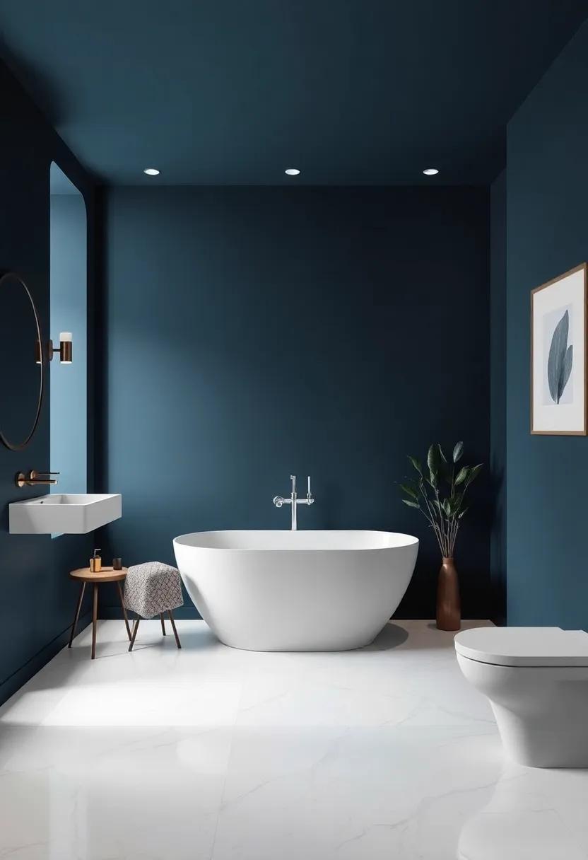 Infuse a touch of Luxury with Deep Jewel Tones in Your‍ Bathroom
