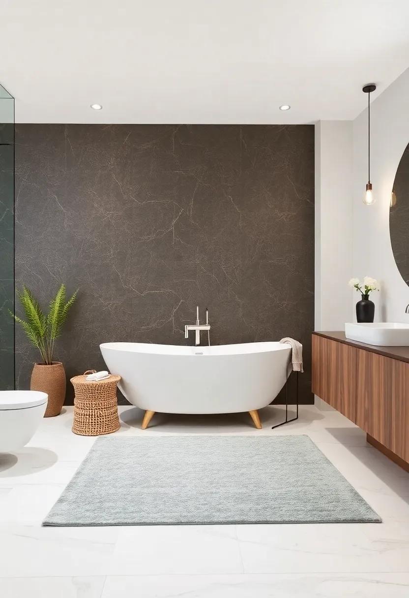 Statement Rugs that Become Focal Points of the Bathroom
