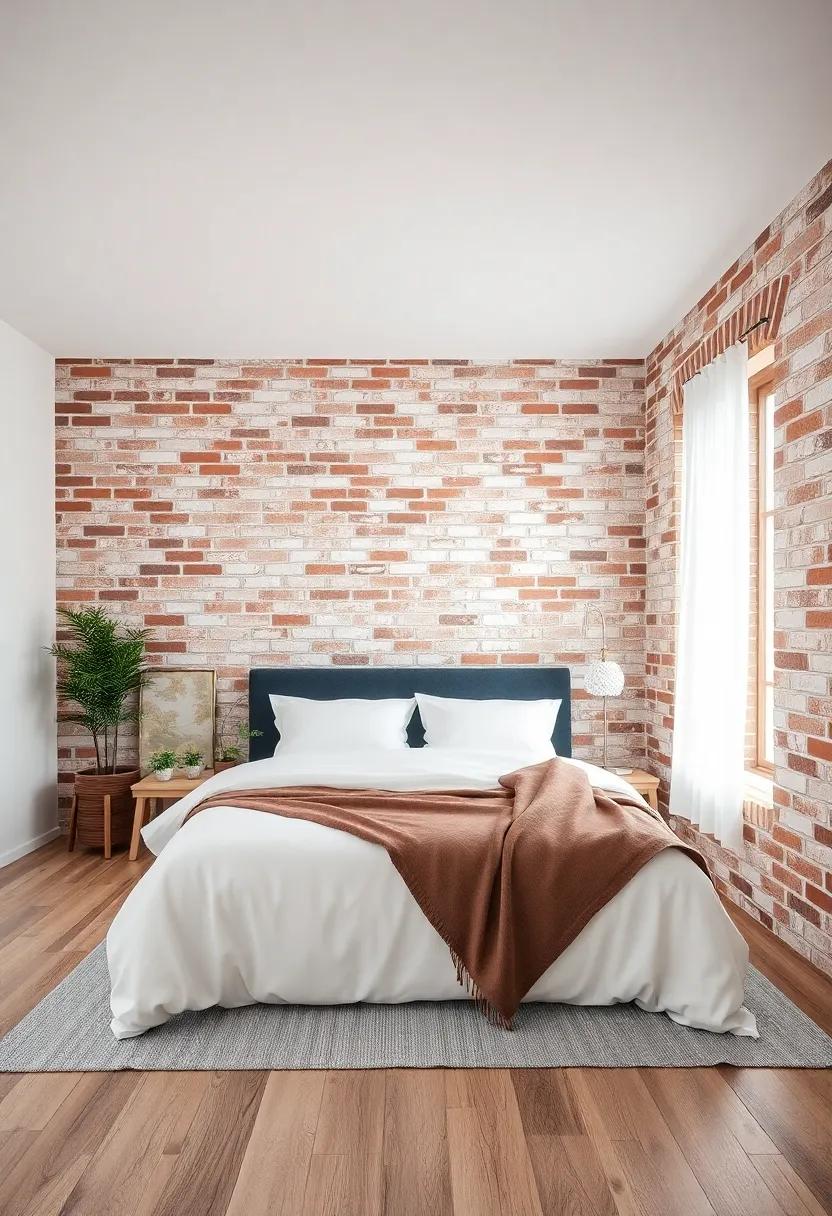 Embracing the Rustic Elegance of Exposed Brick in Bedroom Design