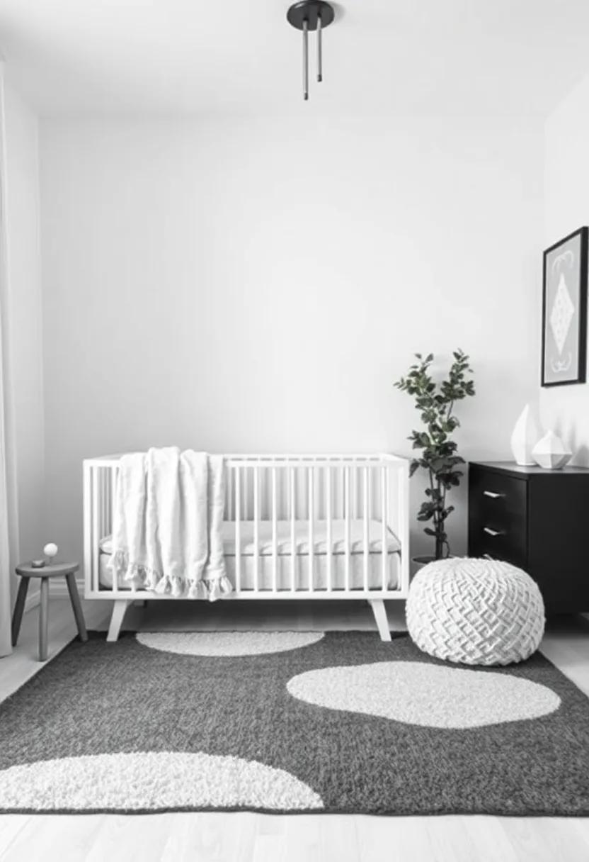 Layering Rugs ⁣For Depth And Comfort In A⁢ Black And White Nursery