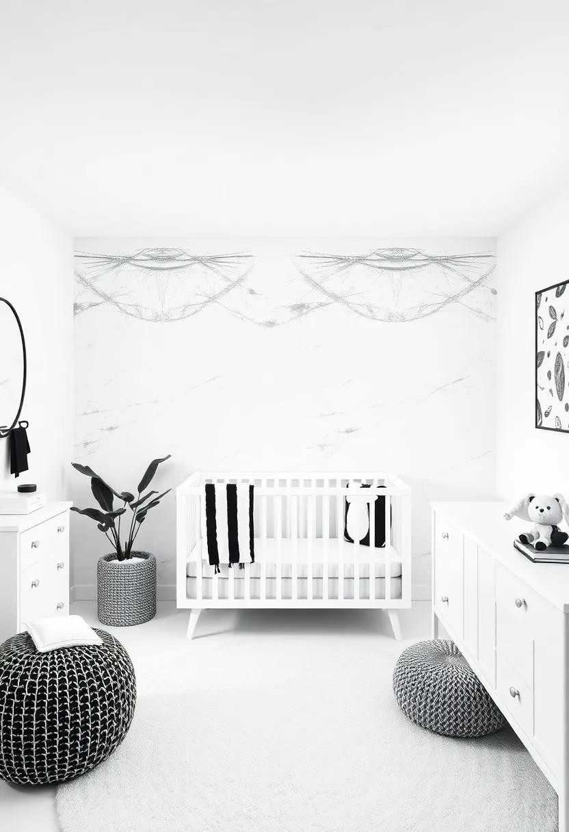 Utilizing Textures‍ To Enhance ⁣Black and White Nursery Spaces