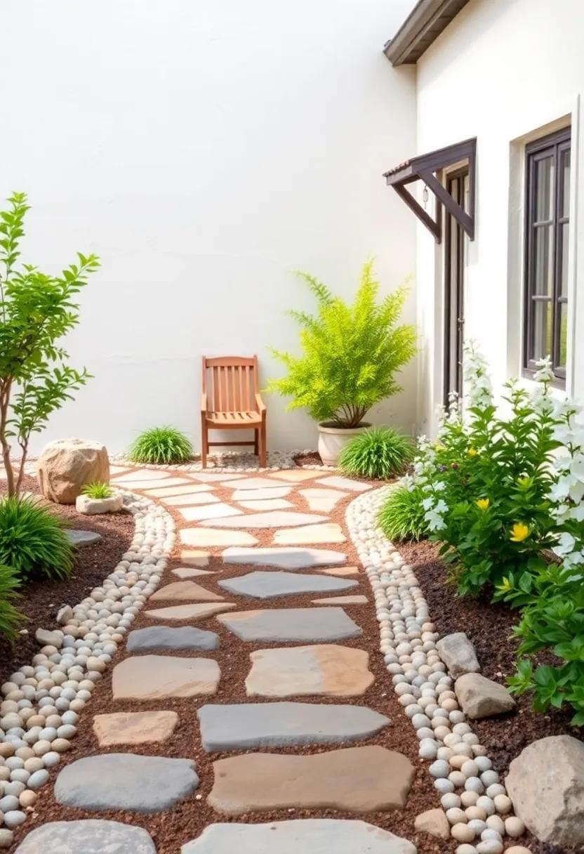 Creating cozy Pathways with Natural Stone and ‌Charming Borders