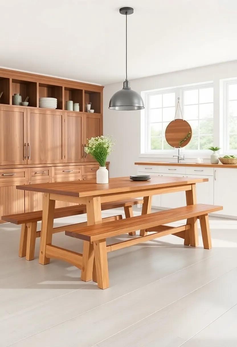 Farmhouse Benches: A Space-Saving⁤ Solution for ⁢your Kitchen