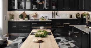 Stylish Inspirations for Two-Tone Black Kitchen Cabinets