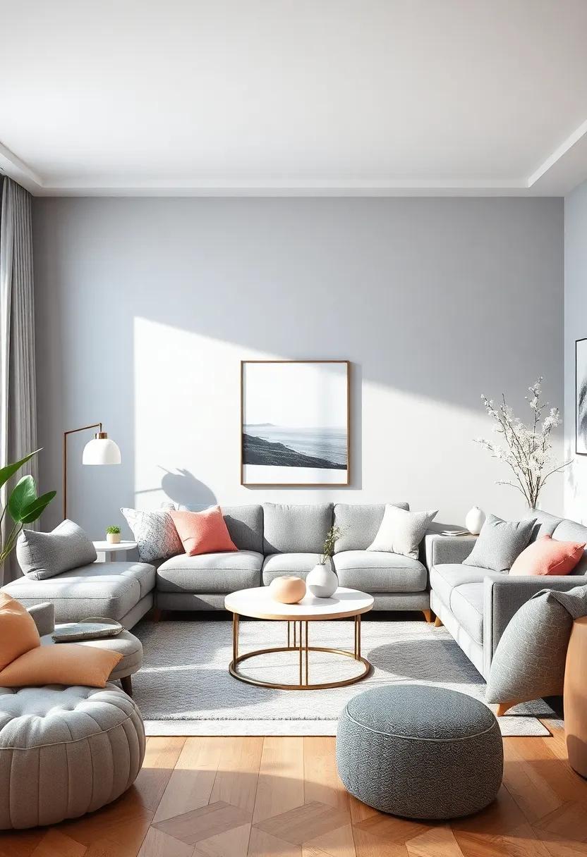 Light it Up: Using Pastels to Brighten Up Dim Gray Living Rooms