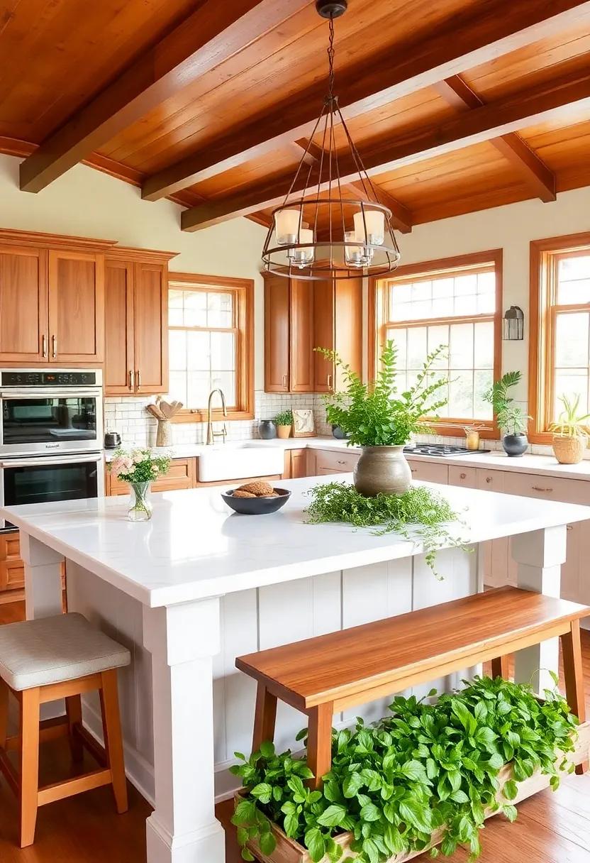 Planting Ideas: Adding Greenery⁣ around ⁣Kitchen Islands