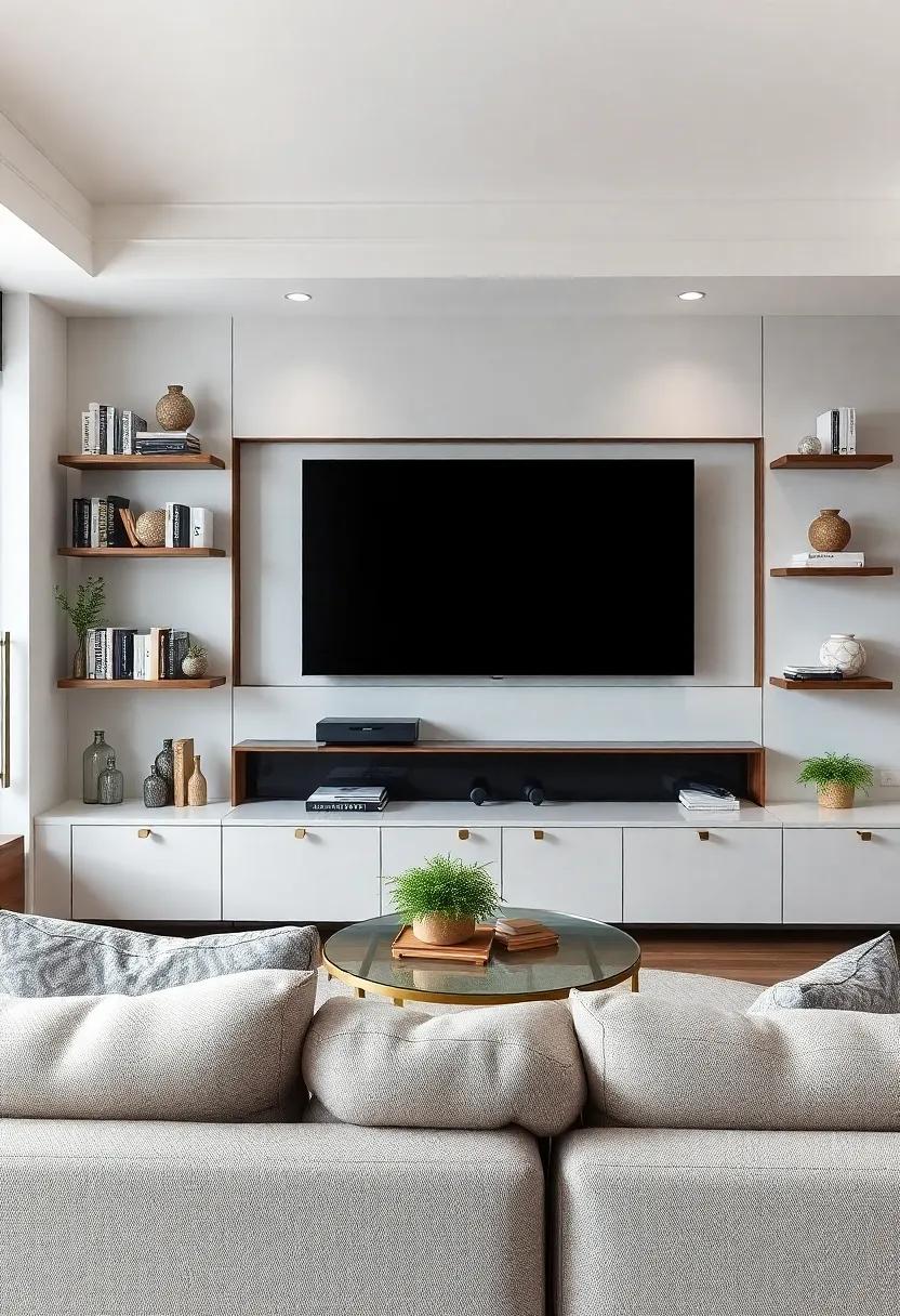 The Art of ​Display: Integrating Books ⁣and ​Decor on‍ TV Walls