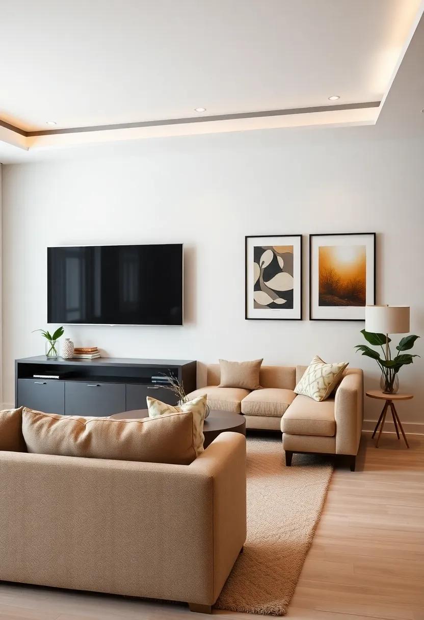 Artful Arrangements:⁣ Balancing Seating‍ and Wall Art Displays