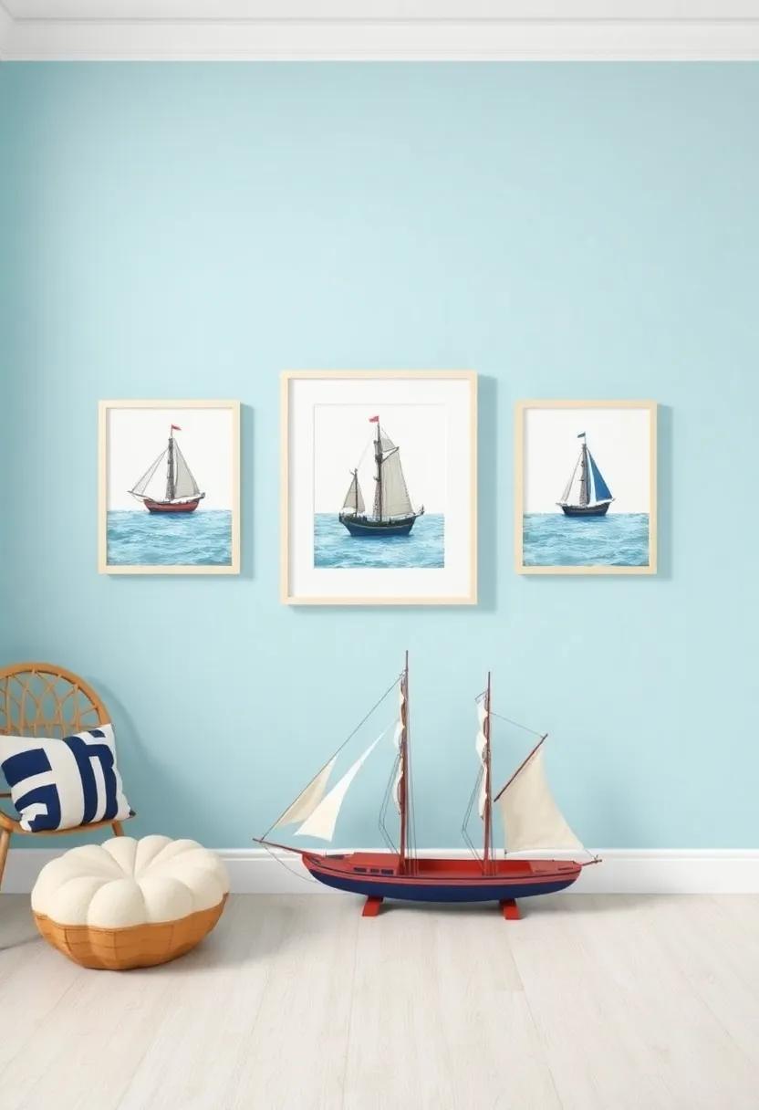 Creating a Gallery wall with‍ Nautical‌ Artwork and Ship Models