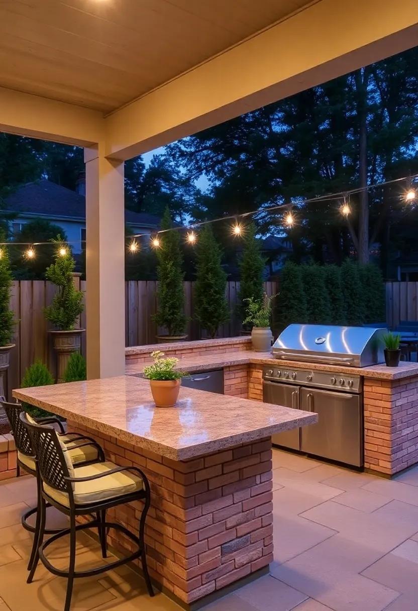 Designing a Functional ⁤Outdoor Kitchen ⁤with Accent Lighting