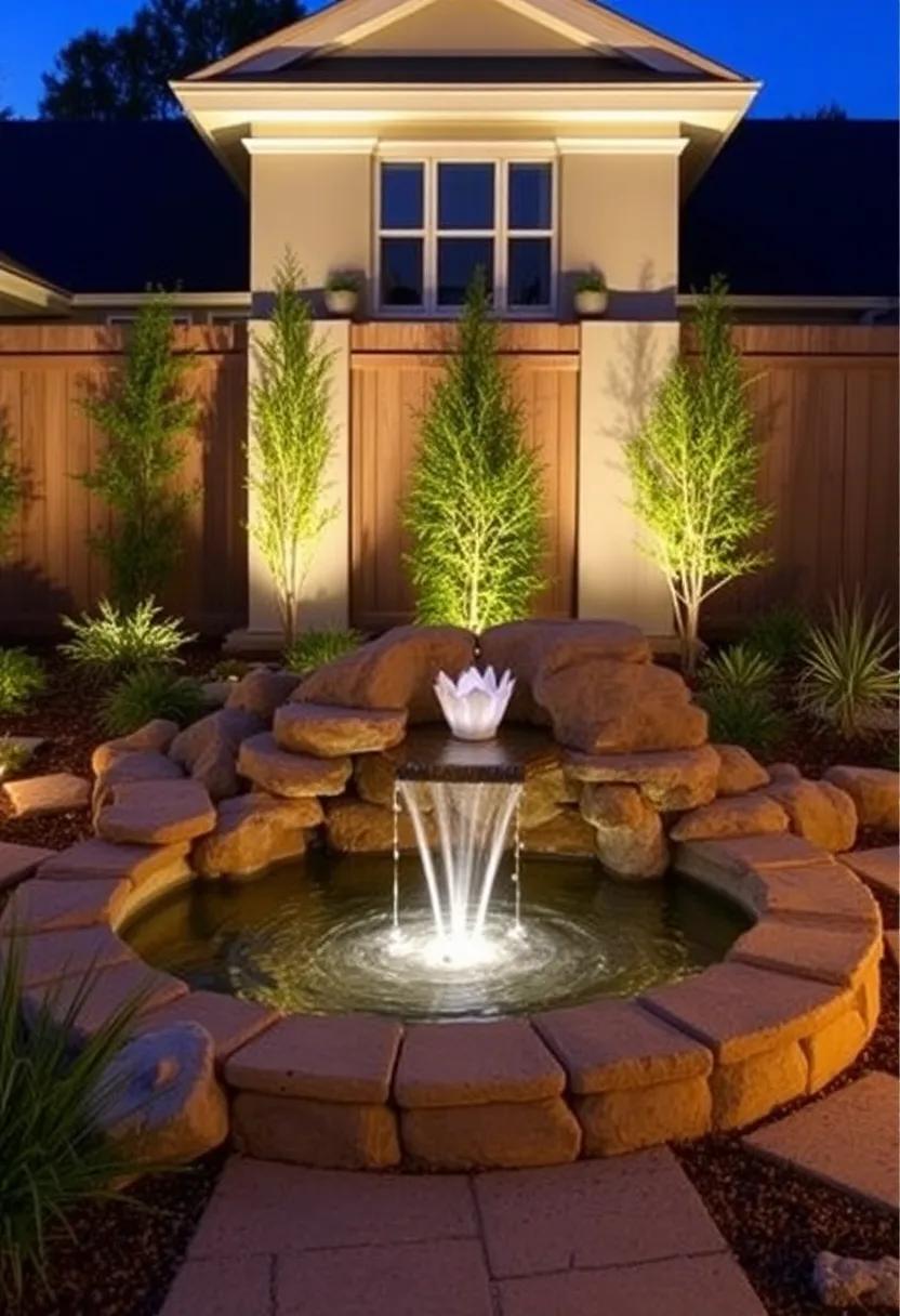 Integrating ⁢Water Features‌ with subtle ⁣Lighting