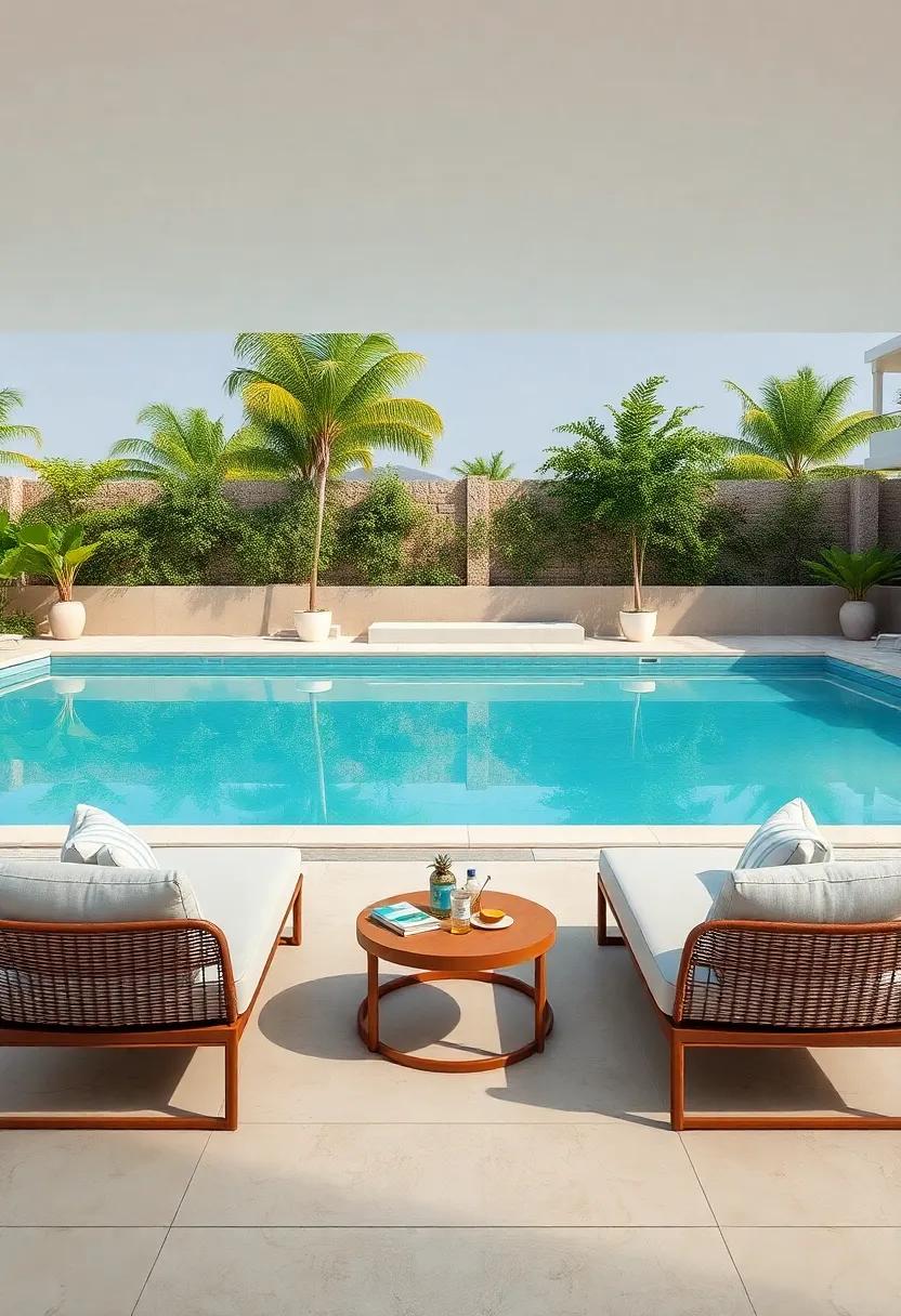 Refreshing Hydration Stations: Designing a Poolside Bar ⁣for Snacks and Drinks