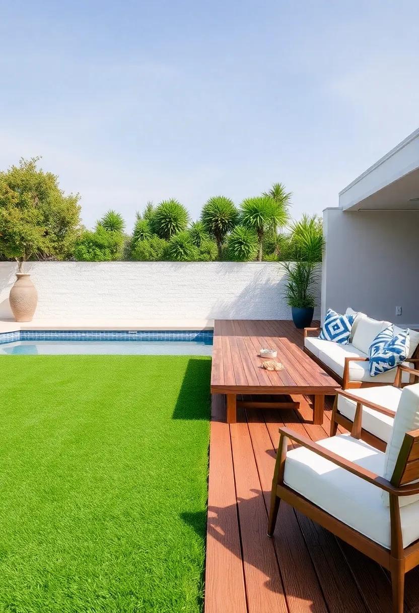 Textured‍ Surfaces: Exploring​ Materials for⁤ Lawns and Decking Around ‍Your Pool