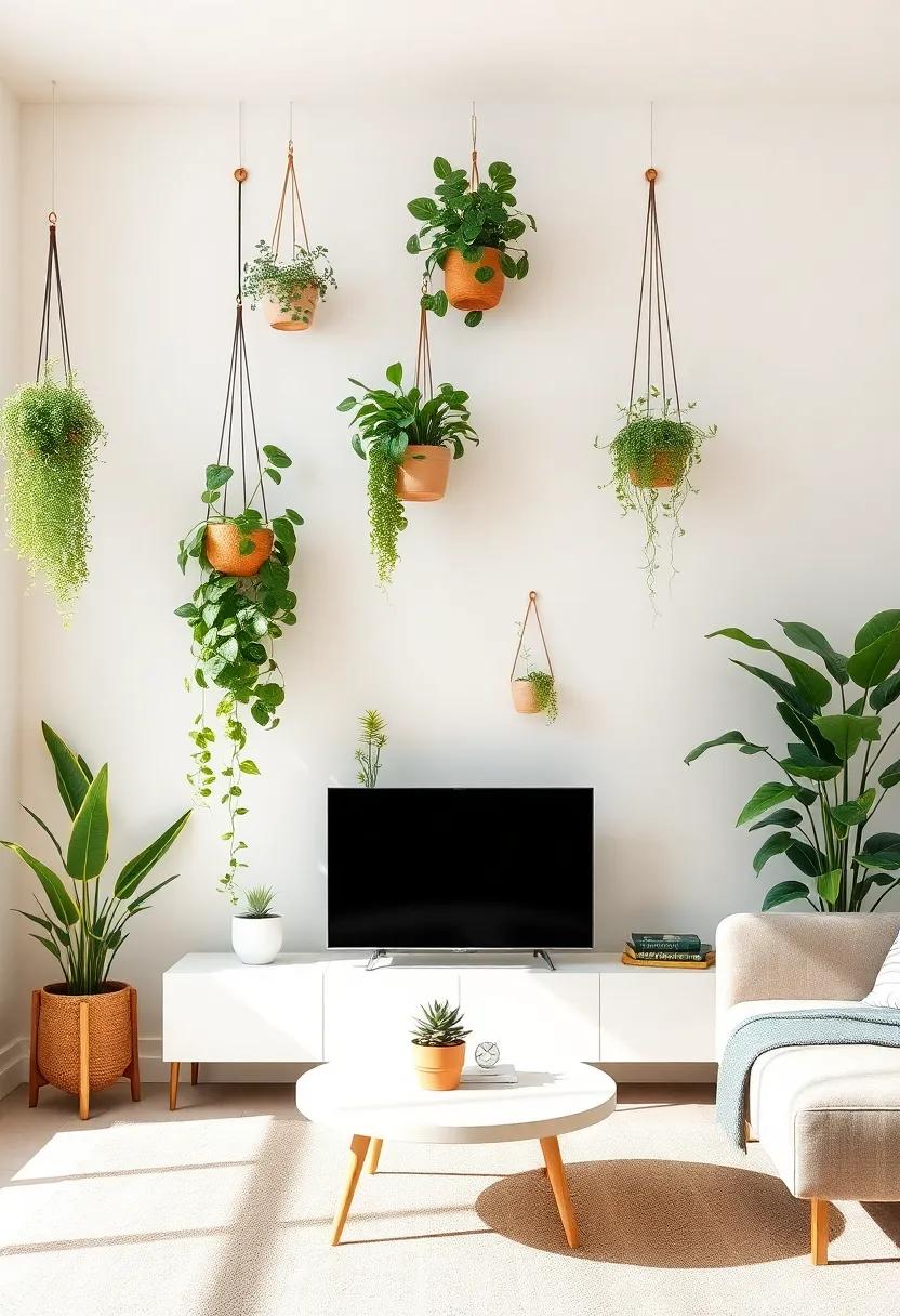 Accentuating Heights:⁣ Using Hanging Plants to Draw the Eye Upward