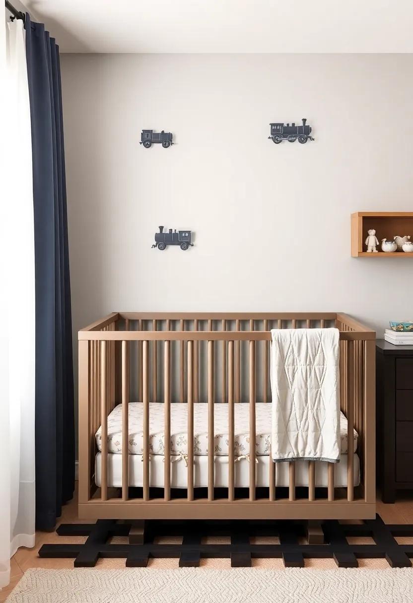 Creating a Focal Point with ​a Stunning Train-Themed Crib